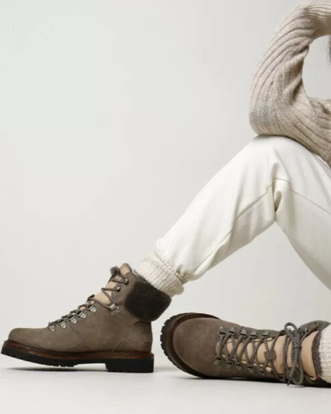 Shabbies Amsterdam Veterschoenen>Enkellaars Rash Taupe