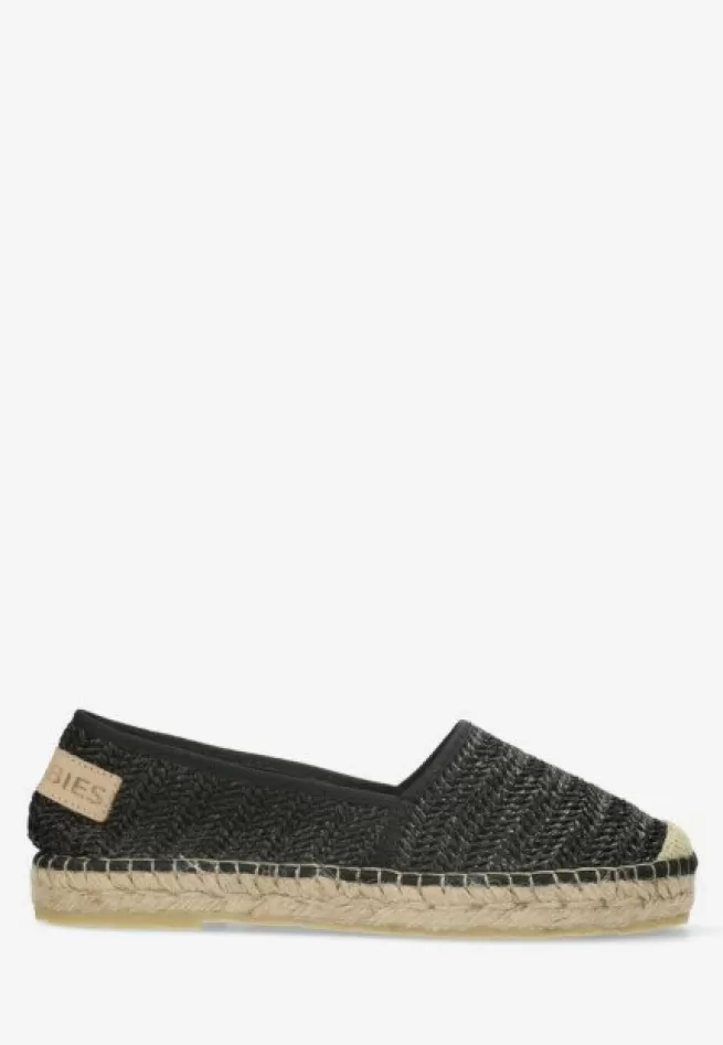 Shabbies Amsterdam Espadrilles>Espadrille Elche Espa Raffia Zwart