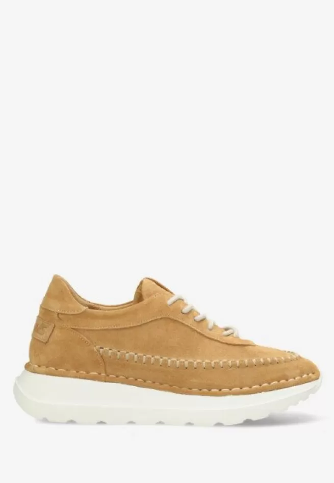 Shabbies Amsterdam Sneakers>Lace-up Shoe Santi Run Light Cognac