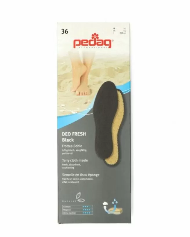 Shabbies Amsterdam Onderhoudsproducten>Pedag Deo Fresh Inlegzool Badstof Zwart