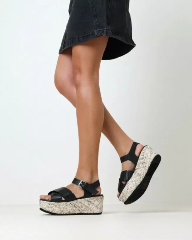 Shabbies Amsterdam Sandaletten | Sandalen>Sandaal Isa Zwart